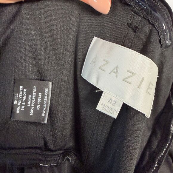 NWT Azazie Amyra A2 Black Stretch Sheath Off Shoulder Velvet Convertible Dress - Picture 10 of 14